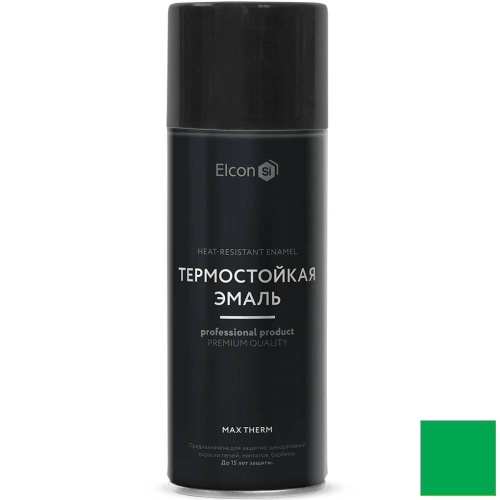 Эмаль аэрозоль термостойкая Elcon Max Therm зелёная 700 градусов 520 мл Эмаль аэрозоль термостойкая Elcon Max Therm зелёная 700 градусов 520 мл