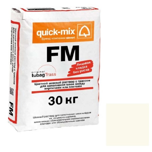 Смесь кладочная цветная для заделки швов Quick-Mix алебастрово-белая 30 кг