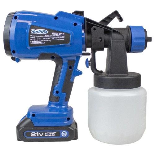 Аккумуляторный краскораспылитель бесщеточный Redbo OGG-21E (21В., 800мл./мин.) 28333 фото 5