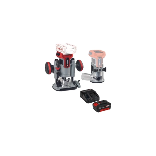 Фрезер аккумуляторный Einhell PXC TP-RO 18 Set Li BL, 18 В, 10-30 т/мин, цанга 6/8 мм + 1 акк. 4 Ач + ЗУ 3 А 4350410SET