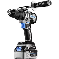Аккумуляторная ударная бесщеточная дрель-шуруповерт DEKO DKCID20 PRO в кейсе, 20 В, 135 Нм, 2x4.0 Ач 063-4437