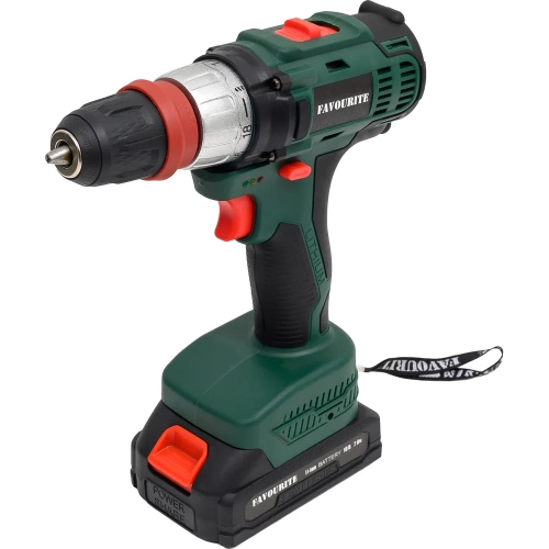 Акк. дрель-шуруповёрт FAVOURITE 18В, 2Ач, 30Нм Li-ion съём.патрон DC 18MF 101121318 Акк. дрель-шуруповёрт FAVOURITE 18В, 2Ач, 30Нм Li-ion съём.патрон DC 18MF 101121318