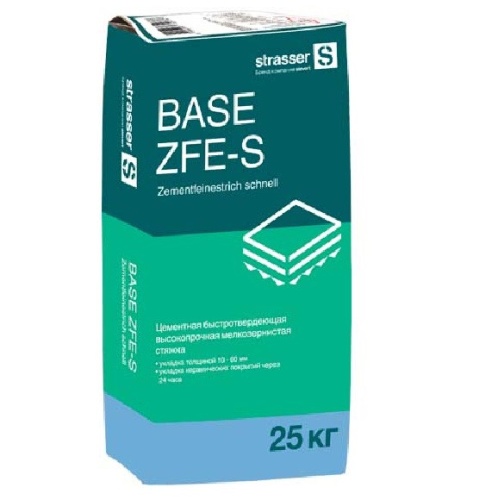 Стяжка цементная быстротвердеющая Strasser мелкозернистая 25 кг