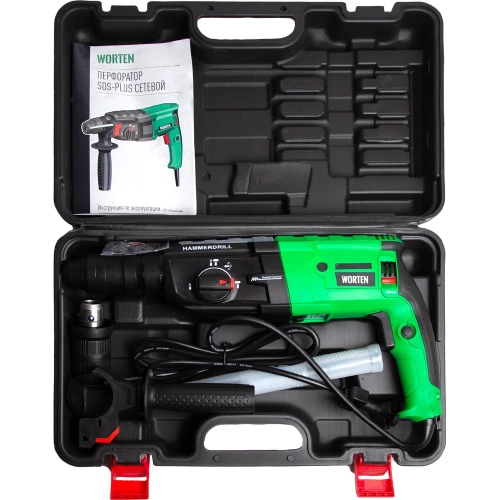 Перфоратор WORTEN SDS-plus сетевой в кейсе, 1150Вт, набор 5 буров IM КА-90000587 фото 9 Перфоратор WORTEN SDS-plus сетевой в кейсе, 1150Вт, набор 5 буров IM КА-90000587 фото 9