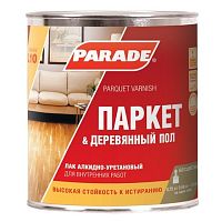 Лак алкидно-уретановый Parade Classic L10 Паркет & Деревянный пол паркетный полуматовый 0,75 л