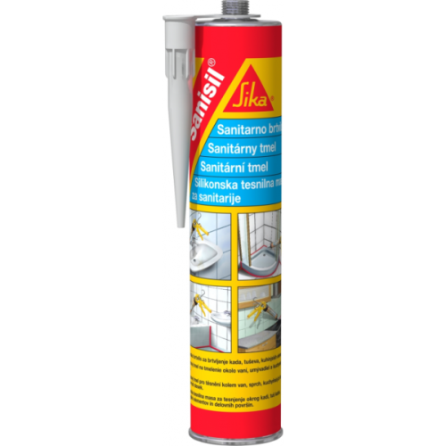 Герметик силиконовый санитарный Sika Sanisil 300 мл, белый