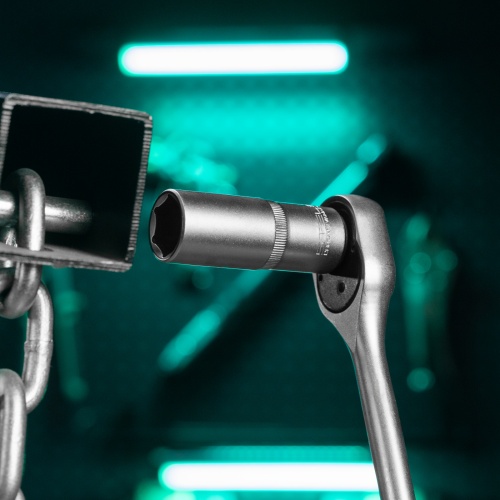 Головка торцевая удлиненная, 22 мм, шестигранная, CrV, под квадрат 1/2 Stels фото 7