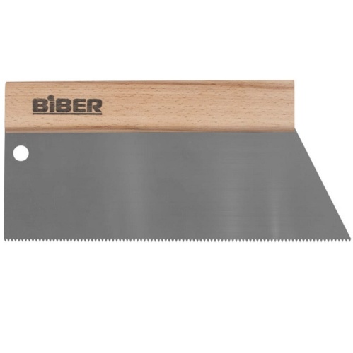 Шпатель для клея Biber 35273 зубчатый тип S4 250 мм Шпатель для клея Biber 35273 зубчатый тип S4 250 мм