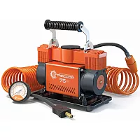 Автомобильный компрессор Агрессор металлический, дву поршневой, 12 V, 300 W, производительность 75 л/мин., пере одники для накачки лодок, сумка, 1 4 AGR-75