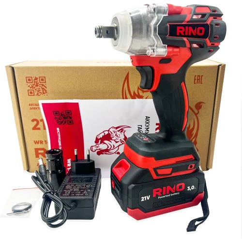 Гайковерт аккумуляторный бесщеточный RINO 320 Нм, 21В, АКБ3.0Ач WR1-2 фото 5 Гайковерт аккумуляторный бесщеточный RINO 320 Нм, 21В, АКБ3.0Ач WR1-2 фото 5