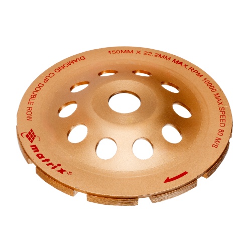 Чашка алмазная зачистная, 150 мм, двухрядная Matrix фото 2