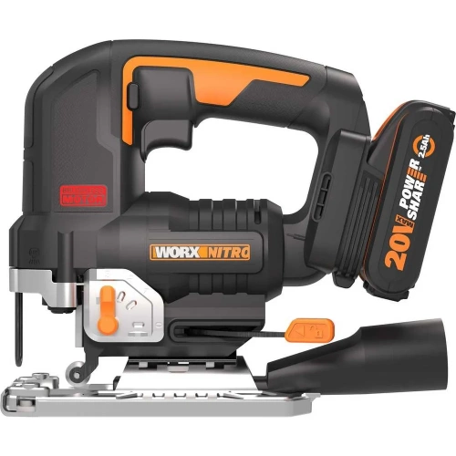 Аккумуляторный бесщеточный лобзик WORX 20 В, 2.5 Ачх1, ЗУ 2 А, кейс WORX WX542 фото 4