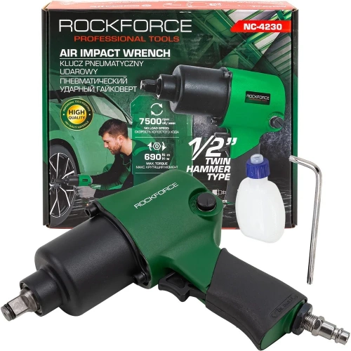 Гайковерт пневматический ударный Rockforce 1/2", 690Нм RF-NC-4230(61573)