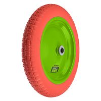 Колесо полиуретановое 3.00-8, длина оси 80 мм, подшипник 20 мм Сибртех