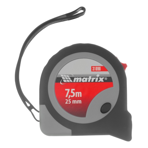 Рулетка Continuous fixation,7,5 м х 25 мм,двухкомпонентный корпус,плавная фиксация Matrix фото 4