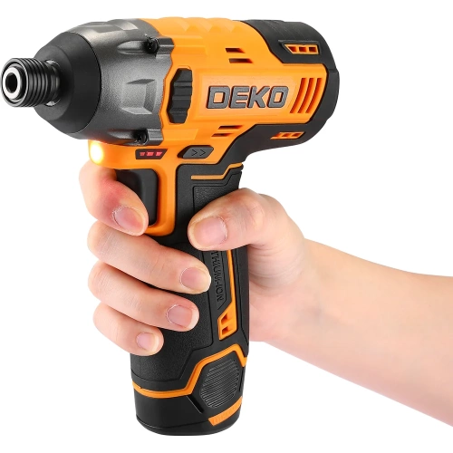 Винтоверт аккумуляторный ударный DEKO DKIS12FU-Li, 12В, 1x2.0Ач 085-1110 фото 5