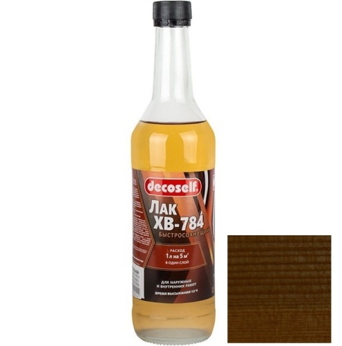 Лак для дерева Pufas Decoself ХВ-784 Палисандр 0,5 л Лак для дерева Pufas Decoself ХВ-784 Палисандр 0,5 л