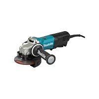 Шлифовальная угловая машина Makita 125 мм, 1900 Вт, 11500 об, SJSII, AFT, защита от непреднамеренного пуска, плавный пуск, поддержание оборотов под нагрузкой, широкая клавиша. GA5095X01