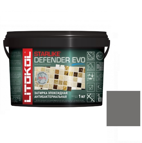 Затирка эпоксидная для швов Litokol Starlike Defender Evo S.120 Grigio Piombo 1 кг