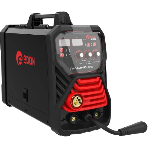 Сварочный инверторный полуавтомат EDON ПрофиMIG-210 (MIG (Co2, MIX, FCAW) 50-210A 0.8-1 мм, MMA 20-210A, 2-4 мм, 2T/4T, два дисплея 25072 Сварочный инверторный полуавтомат EDON ПрофиMIG-210 (MIG (Co2, MIX, FCAW) 50-210A 0.8-1 мм, MMA 20-210A, 2-4 мм, 2T/4T, два дисплея 25072