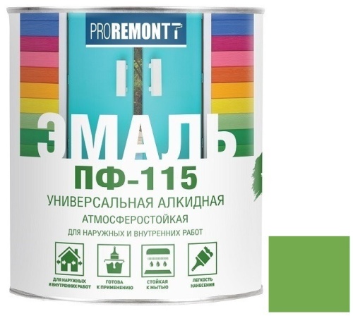 Эмаль Proremontt ПФ-115 салатовая 0,9 кг
