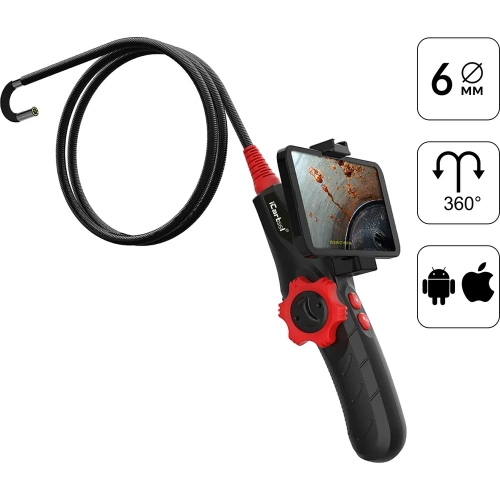 Управляемый видеоэндоскоп iCarTool USB, 2Мп, 1920x1080, 1 м, 6 мм, поворот камеры 360° IC-V200 Управляемый видеоэндоскоп iCarTool USB, 2Мп, 1920x1080, 1 м, 6 мм, поворот камеры 360° IC-V200