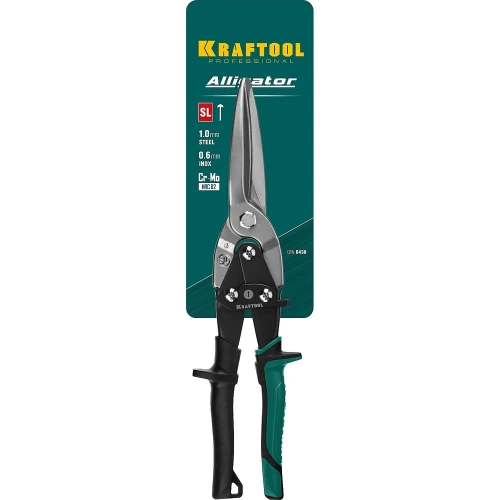 Прямые удлинённые ножницы по металлу KRAFTOOL Alligator 290 мм 2328-SL фото 9 Прямые удлинённые ножницы по металлу KRAFTOOL Alligator 290 мм 2328-SL фото 9