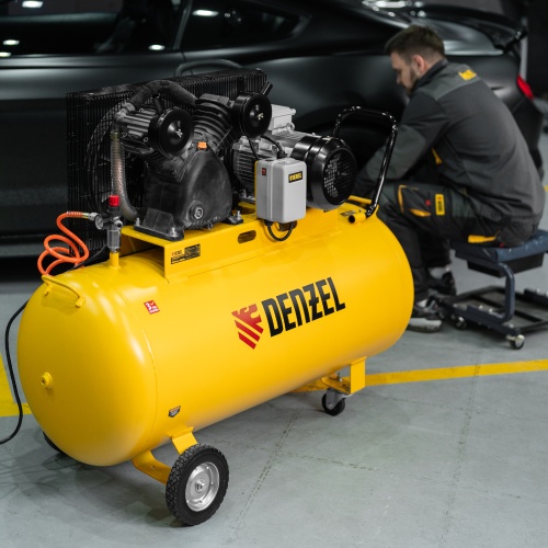 Компрессор воздушный рем. привод BCV 5500-T/270, 5,5 кВт, 270 литров, 850 л/мин Denzel фото 26