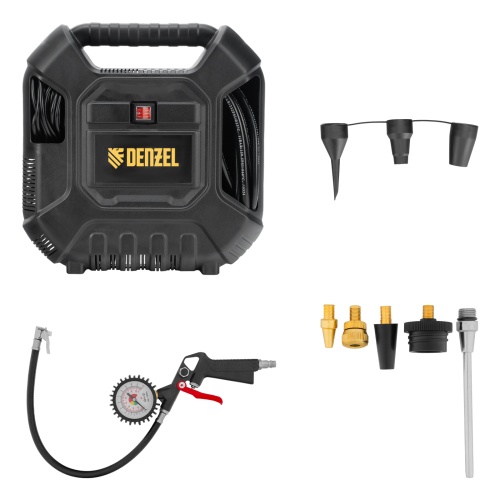 Компрессор воздушный DL1100 1.1 кВт, 180 л/мин, с набором аксессуаров Denzel фото 15