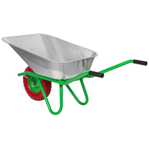 Тачка садово-строительная с PU колесом, грузоподъемность 180 кг, объем 90 л Сибртех фото 4