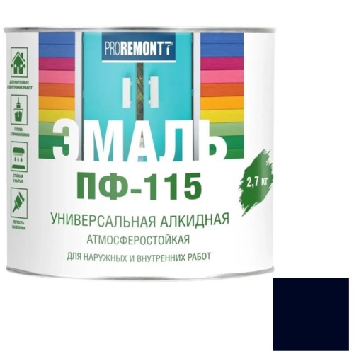 Эмаль Proremontt ПФ-115 RAL 7024 графит 2,7 кг Эмаль Proremontt ПФ-115 RAL 7024 графит 2,7 кг