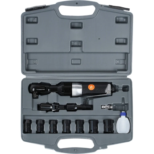 Трещотка пневматическая AIRLINE 1/2" 61Нм с головками 13пр. (9-19мм) кейс ATAZ021 фото 5 Трещотка пневматическая AIRLINE 1/2" 61Нм с головками 13пр. (9-19мм) кейс ATAZ021 фото 5
