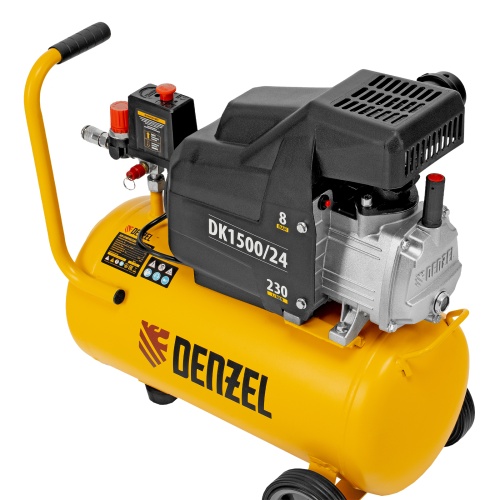 Компрессор воздушный DK1500/24, Х-PRO 1.5 кВт, 230 л/мин, 24 л Denzel фото 10