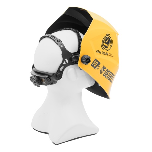 Щиток защитный лицевой (маска сварщика) F6, см. окно 93х43, Real Color, DIN4/5-8/9-13// Denzel фото 4