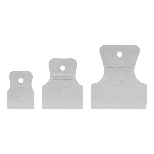 Набор шпателей 40-60-80 мм, белая резина, 3 шт Сибртех Набор шпателей 40-60-80 мм, белая резина, 3 шт Сибртех