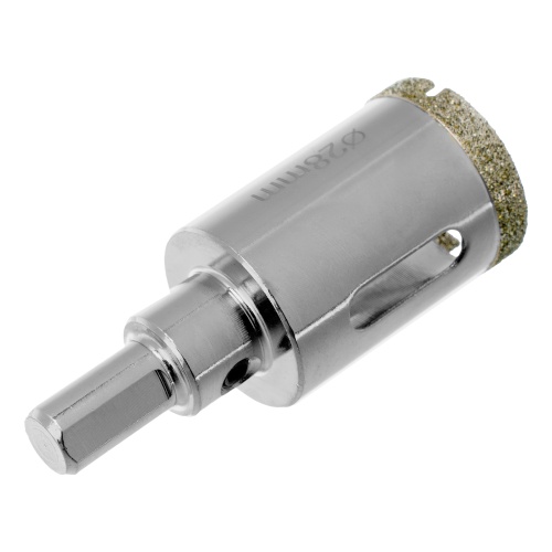 Сверло алмазное по керамограниту, 28 х 67 мм, трехгранный хвостовик Matrix фото 2