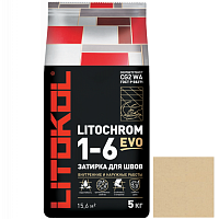 Затирка цементная для швов Litokol Litochrom 1-6 Evo LE.220 песочная 5 кг
