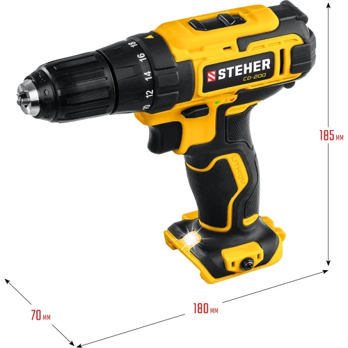 Дрель-шуруповерт STEHER 20В, без АКБ CD-200 фото 10 Дрель-шуруповерт STEHER 20В, без АКБ CD-200 фото 10