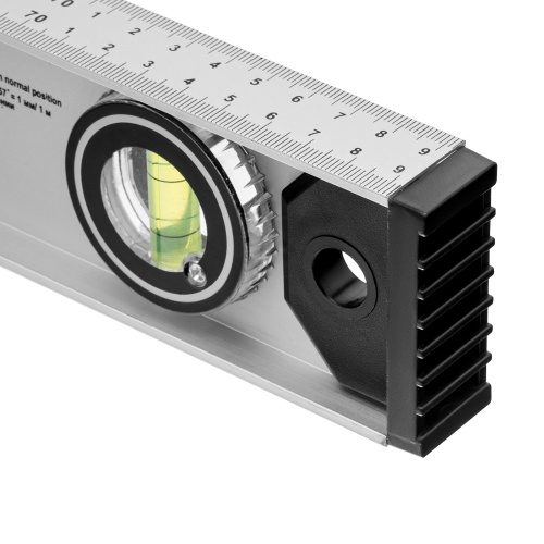 Уровень алюминиевый "Рельс", 800 мм, 3 глазка (1 поворотный) Matrix фото 7