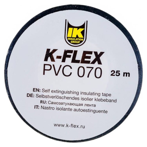 Лента самоклеящаяся K-Flex PVC AT 070 850CG020001 черная 38 мм 25 м фото 4