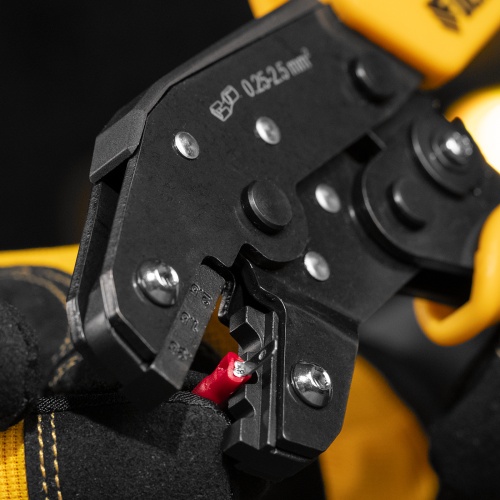 Клещи для обжима неизолированных наконечников НК и НВ, разъемов РП, 0,25 - 2,5 мм2 Denzel фото 12