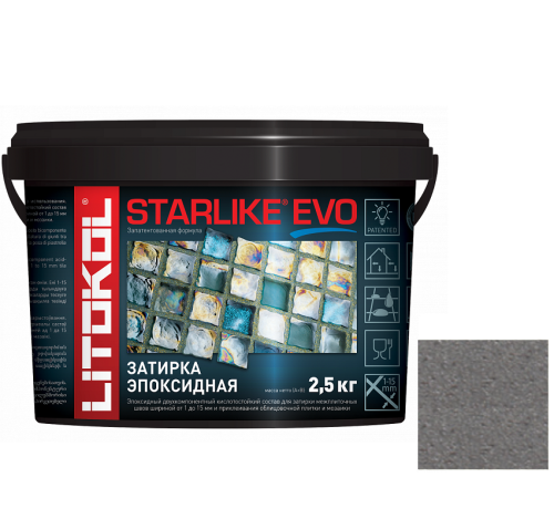 Затирка эпоксидная для швов Litokol Starlike Evo S.125 Grigio Cemento 2,5 кг