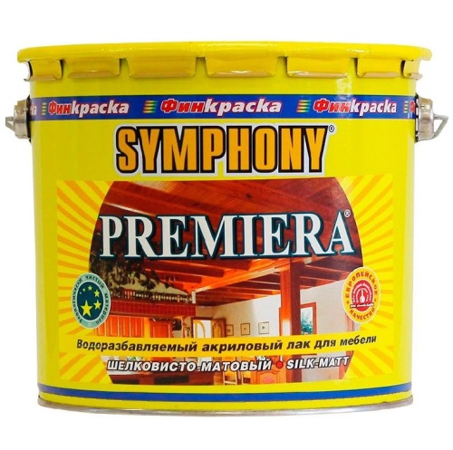 Лак мебельный Symphony Premiera шелковисто-матовый база EP 1/0,9 л