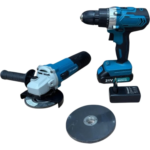 Угловая шлифовальная машина+акумуляторный шуруповерт Gruwatt DBL-SET01 фото 3