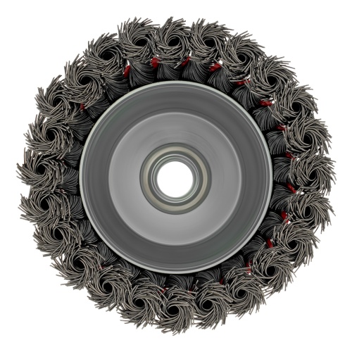 Щетка для УШМ, 100 мм, М14, "чашка", крученая проволока 0.5 мм Matrix фото 4