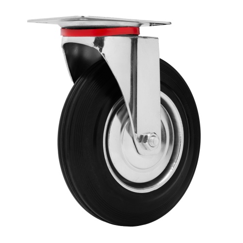 Колесо поворотное D 200 мм, крепление  платформенное Сибртех фото 2