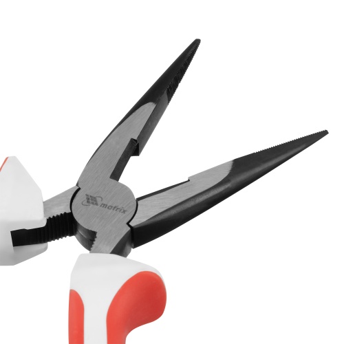 Длинногубцы прямые Premium, 200 мм, трехкомпонентные рукоятки Matrix фото 5