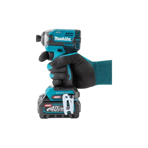 Ударный аккумуляторный шуруповерт Makita XGT BL 40В, XPT, 1/4", 210 Нм, 4+1 Т режим TD003GZ фото 4