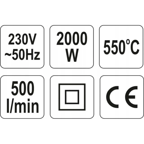 Технический фен YATO 550C YT-82288 фото 4 Технический фен YATO 550C YT-82288 фото 4
