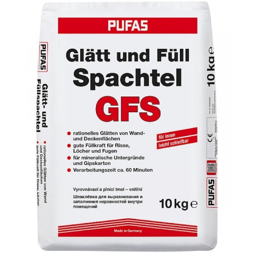 Шпатлевка гипсовая Pufas Glatt-und Full Spachtel 10 кг